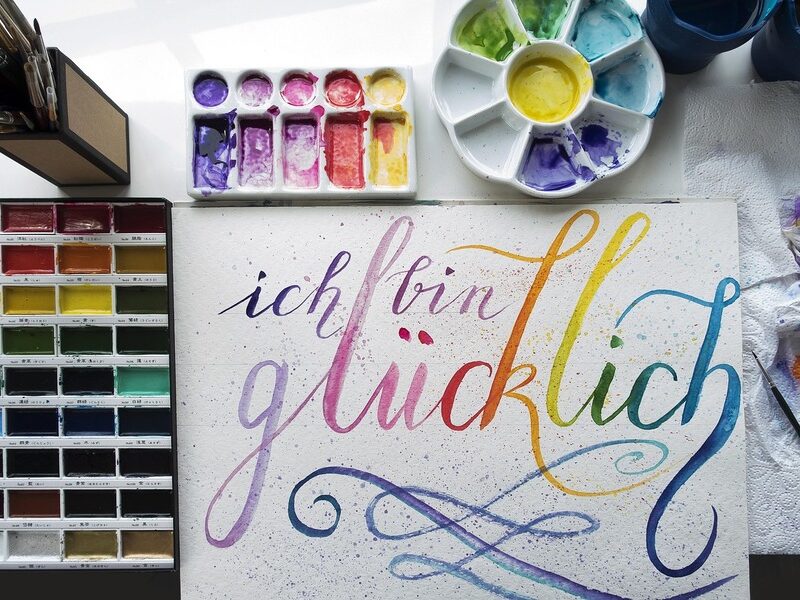 lettering La palette enchantée by Lilimarzipan