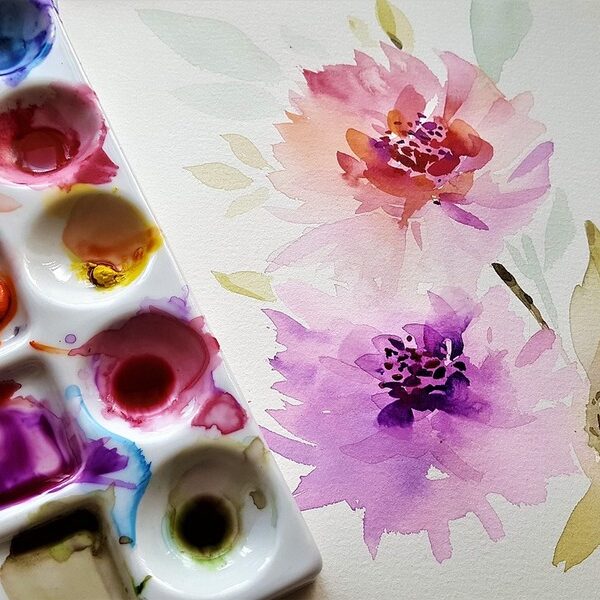 ébauche de fleurs La palette enchantée by Lilimarzipan